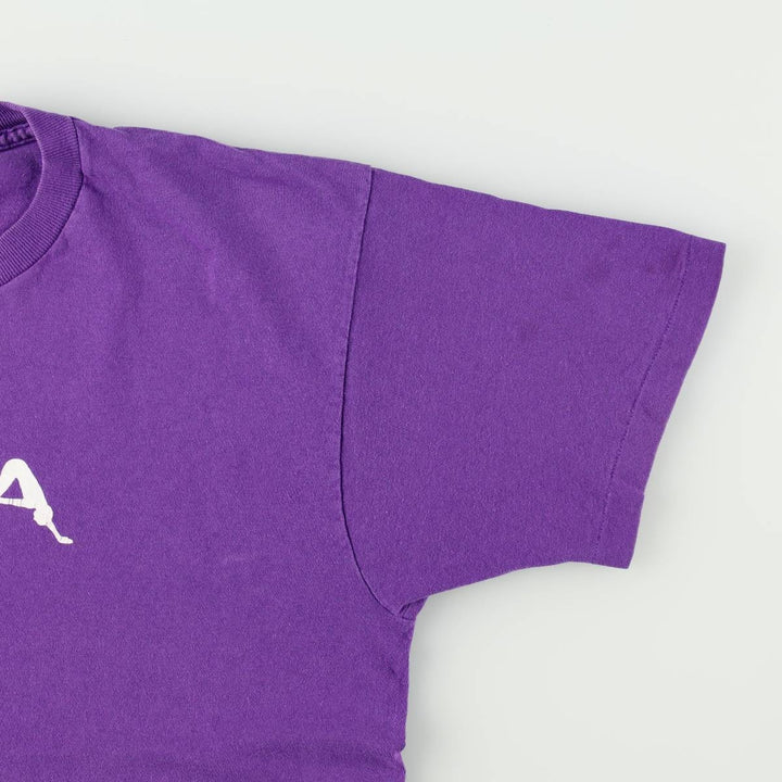 80s-90'S Fun Tees Printed T-Shirt, Made in USA, Men's Size L (Equivalent), Vintage cotton purple type Vintage Second Hand