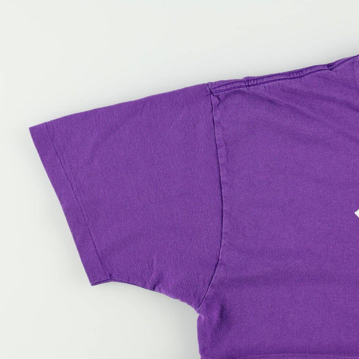 80s-90'S Fun Tees Printed T-Shirt, Made in USA, Men's Size L (Equivalent), Vintage cotton purple type Vintage Second Hand