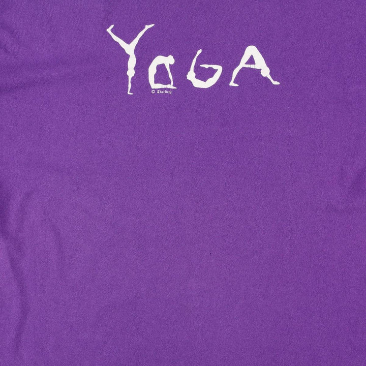 80s-90'S Fun Tees Printed T-Shirt, Made in USA, Men's Size L (Equivalent), Vintage cotton purple type Vintage Second Hand