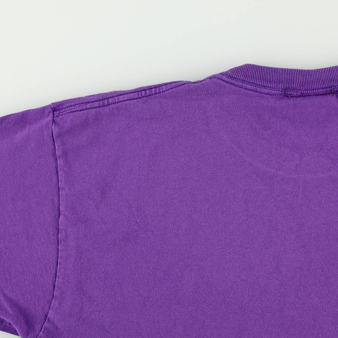 80s-90'S Fun Tees Printed T-Shirt, Made in USA, Men's Size L (Equivalent), Vintage cotton purple type Vintage Second Hand