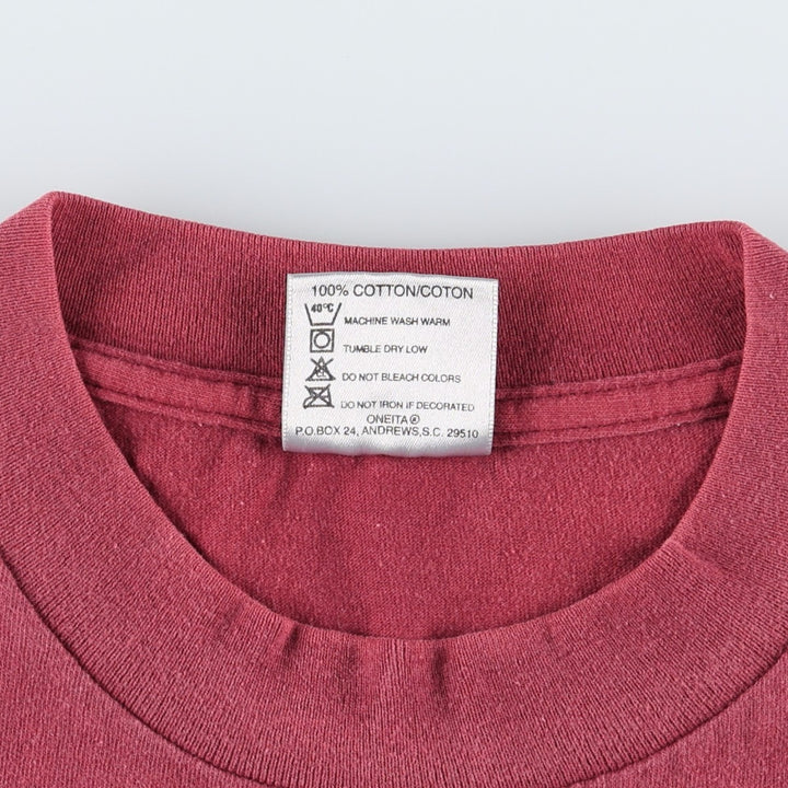 ~90'S ONEITA CROW CANYON ARCHAEOLOGICAL CENTER Print T-Shirt, Made in USA, Men's Size L (Equivalent), Vintage cotton burgundy type Vintage Second Hand