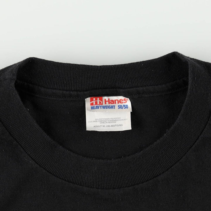 00'S Hanes HEAVYWEIGHT 50 cotton black type Vintage Second Hand