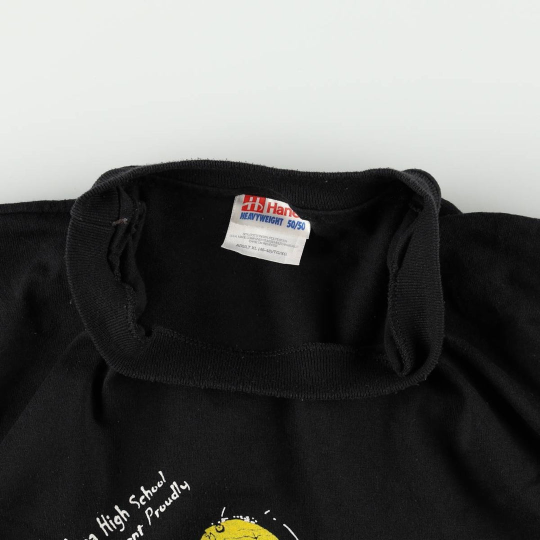 00'S Hanes HEAVYWEIGHT 50 cotton black type Vintage Second Hand