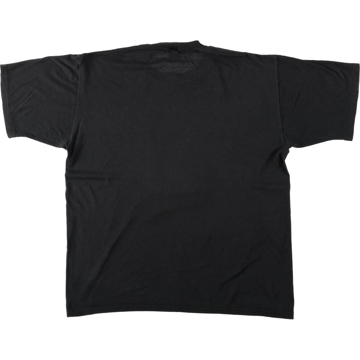 Vintage 80s-90'S Jerzees Printed T-Shirt, Made in USA, Men's XL cotton black type Vintage Second Hand