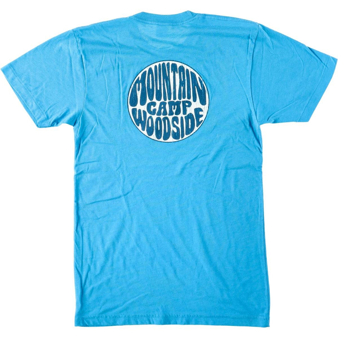 90'S NEON print T-shirt, Made in USA, Men's size S equivalent, Vintage unclear Blue type light blue Vintage Second Hand