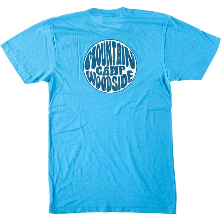 90'S NEON print T-shirt, Made in USA, Men's size S equivalent, Vintage unclear Blue type light blue Vintage Second Hand