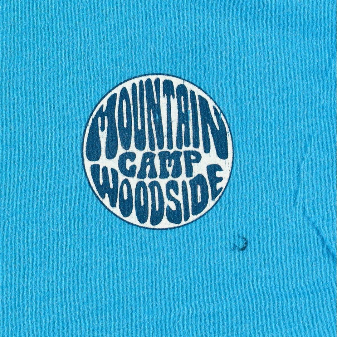 90'S NEON print T-shirt, Made in USA, Men's size S equivalent, Vintage unclear Blue type light blue Vintage Second Hand