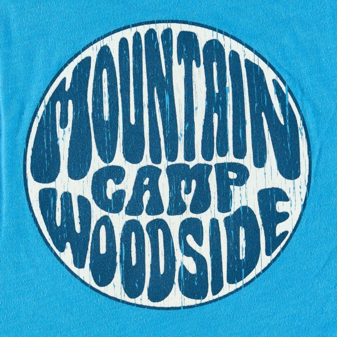 90'S NEON print T-shirt, Made in USA, Men's size S equivalent, Vintage unclear Blue type light blue Vintage Second Hand