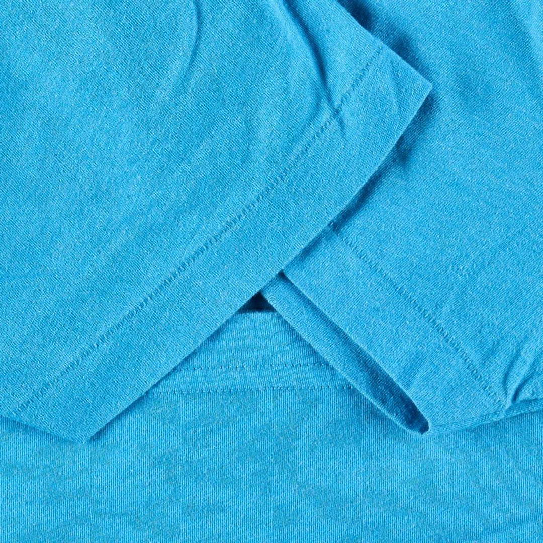 90'S NEON print T-shirt, Made in USA, Men's size S equivalent, Vintage unclear Blue type light blue Vintage Second Hand