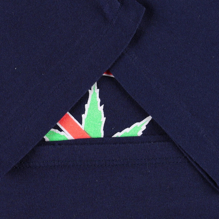 Vintage 90'S Russell print T-shirt, Made in USA, Men's Size L cotton navy blue type Vintage Second Hand