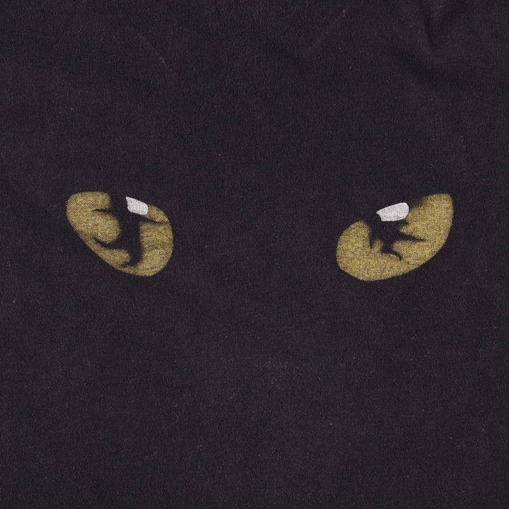 80'S CATS Cat Pattern Print T-Shirt, Men's XL (approx.), Vintage unclear black type Vintage Second Hand