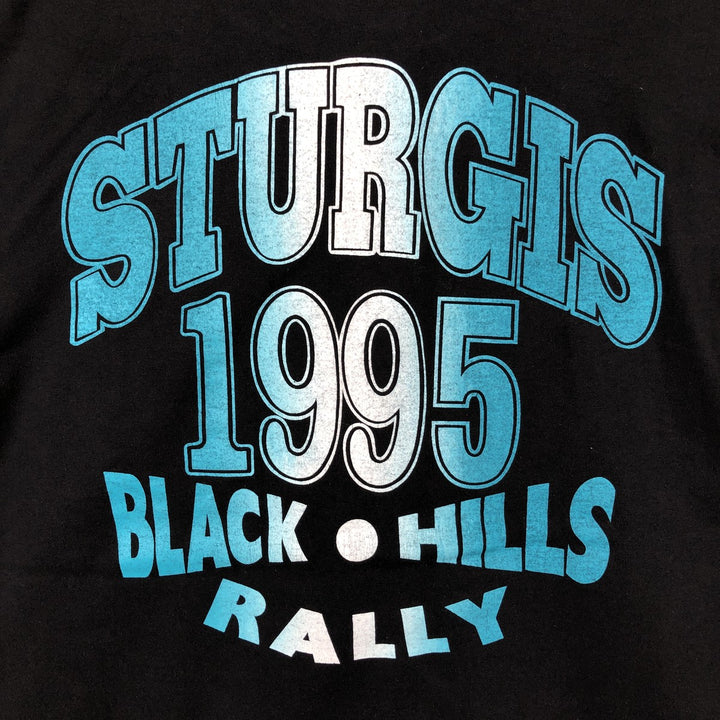 Hanes Sturgis Motorcycle Rally Motorcycle T-shirt, Men's XL (approx.) cotton black type Vintage Second Hand