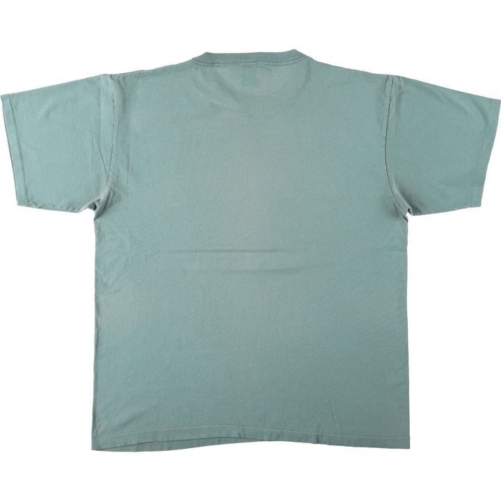 90'S Columbia Short-Sleeve Printed T-Shirt, Made in USA, Men's Size XL (Equivalent), Vintage cotton Khaki type sage green Vintage Second Hand