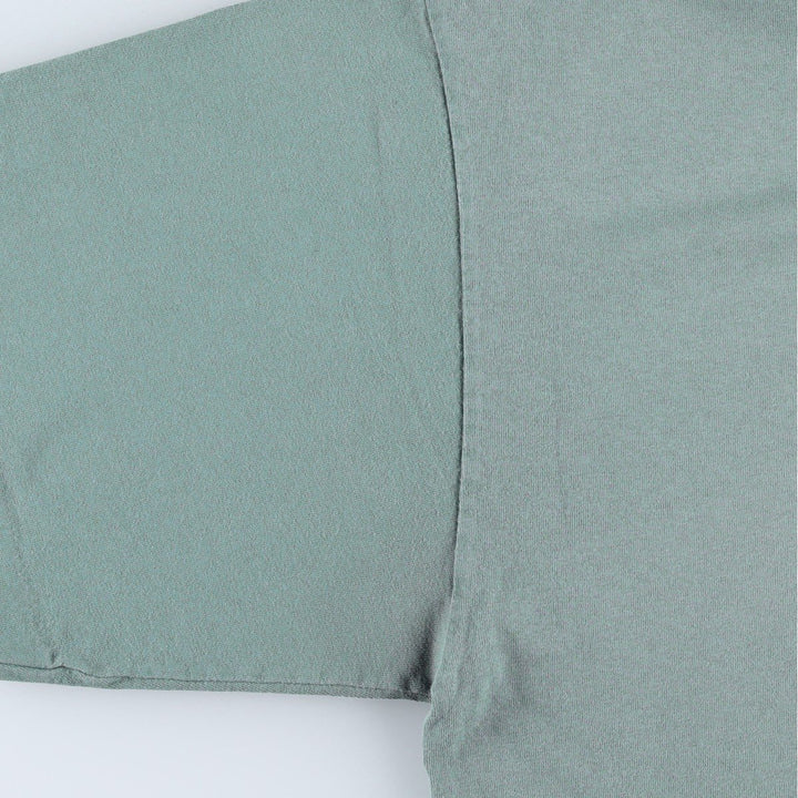 90'S Columbia Short-Sleeve Printed T-Shirt, Made in USA, Men's Size XL (Equivalent), Vintage cotton Khaki type sage green Vintage Second Hand
