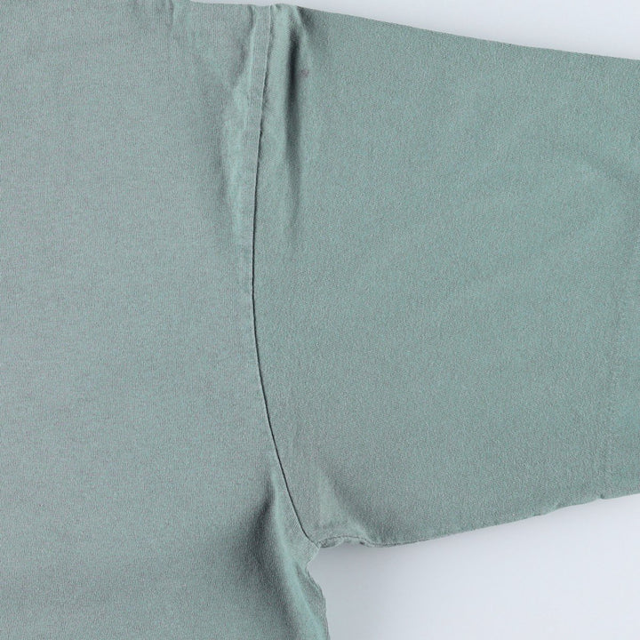 90'S Columbia Short-Sleeve Printed T-Shirt, Made in USA, Men's Size XL (Equivalent), Vintage cotton Khaki type sage green Vintage Second Hand