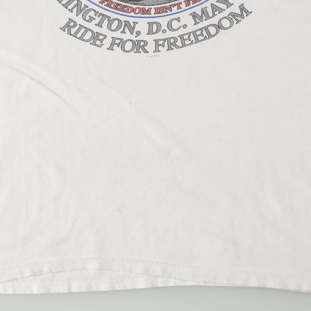 90'S Harley-Davidson Motorcycle Bike T-shirt Made in USA Men's XXL Vintage cotton white type Vintage Second Hand