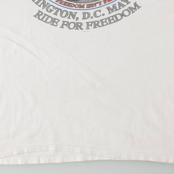 90'S Harley-Davidson Motorcycle Bike T-shirt Made in USA Men's XXL Vintage cotton white type Vintage Second Hand