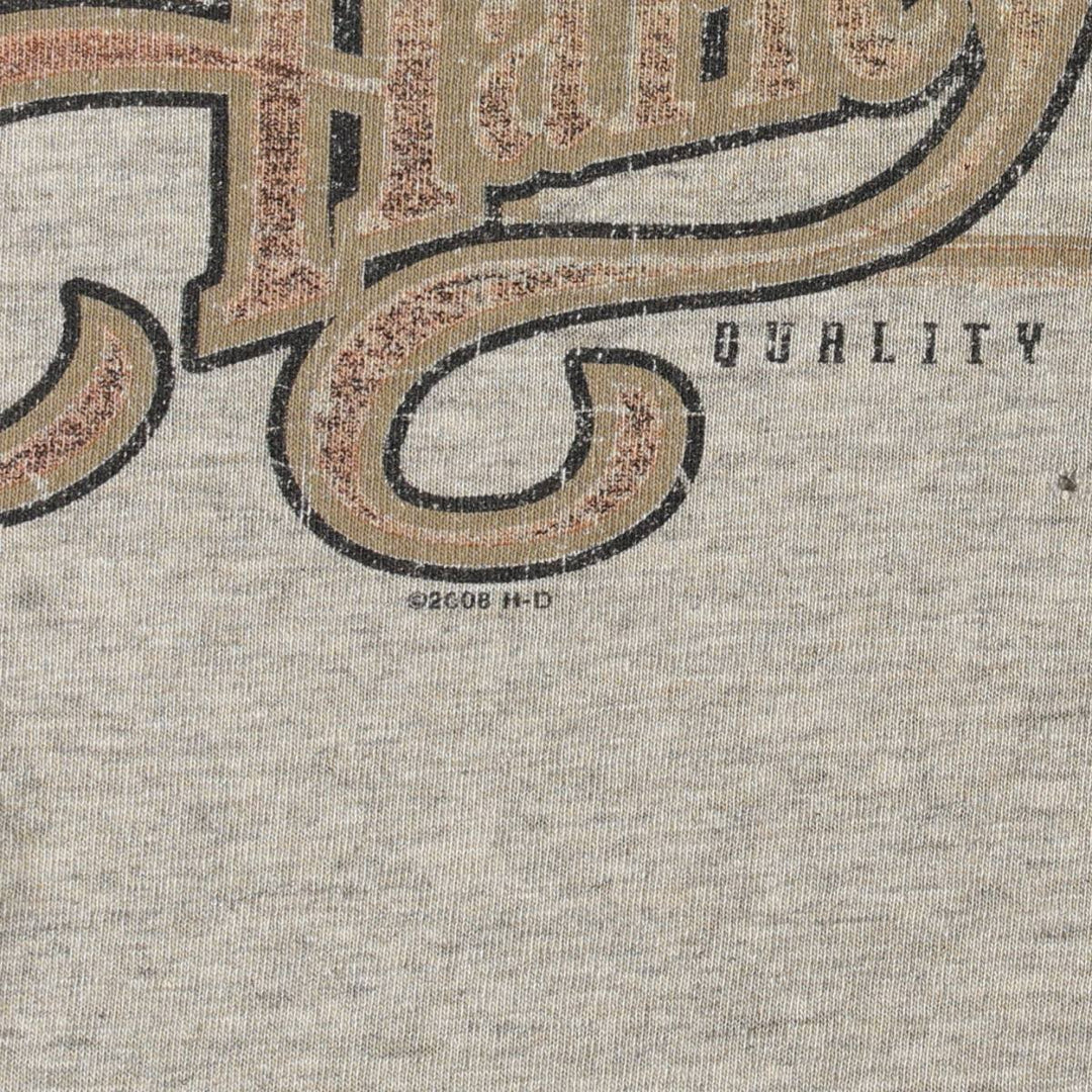 00'S Harley-Davidson Motorcycle Bike T-shirt Men's M size unclear gray type Vintage Second Hand