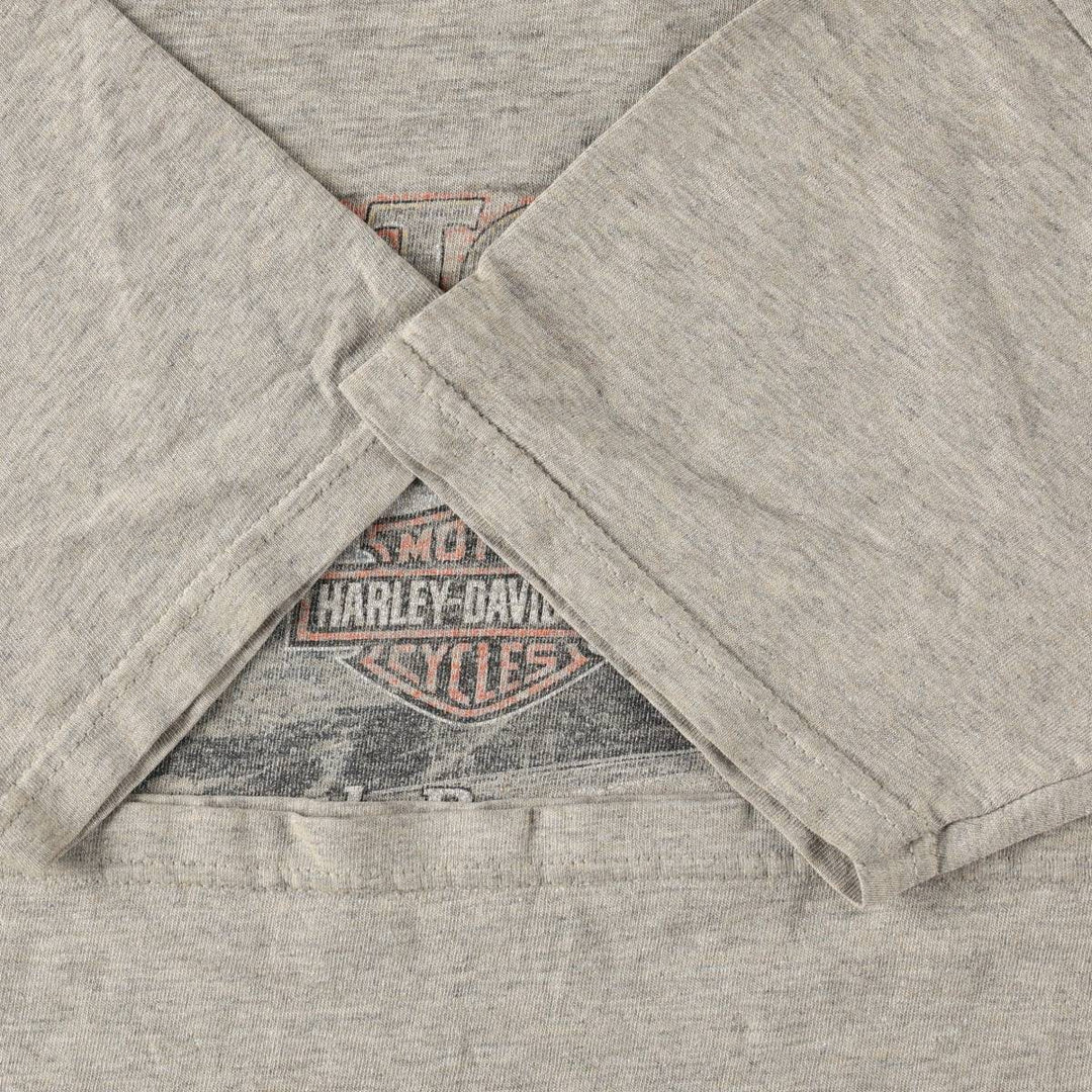 00'S Harley-Davidson Motorcycle Bike T-shirt Men's M size unclear gray type Vintage Second Hand