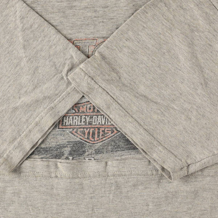 00'S Harley-Davidson Motorcycle Bike T-shirt Men's M size unclear gray type Vintage Second Hand