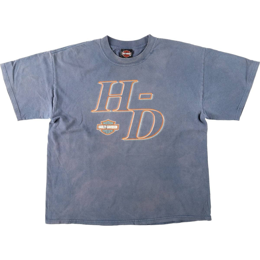 Harley-Davidson Motorcycle Bike T-shirt, Men's Medium cotton navy blue type Vintage Second Hand