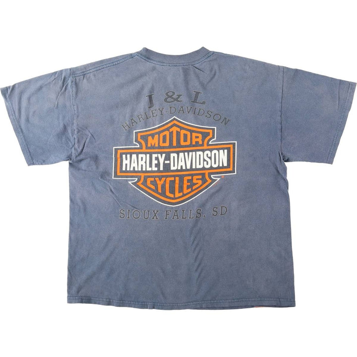 Harley-Davidson Motorcycle Bike T-shirt, Men's Medium cotton navy blue type Vintage Second Hand