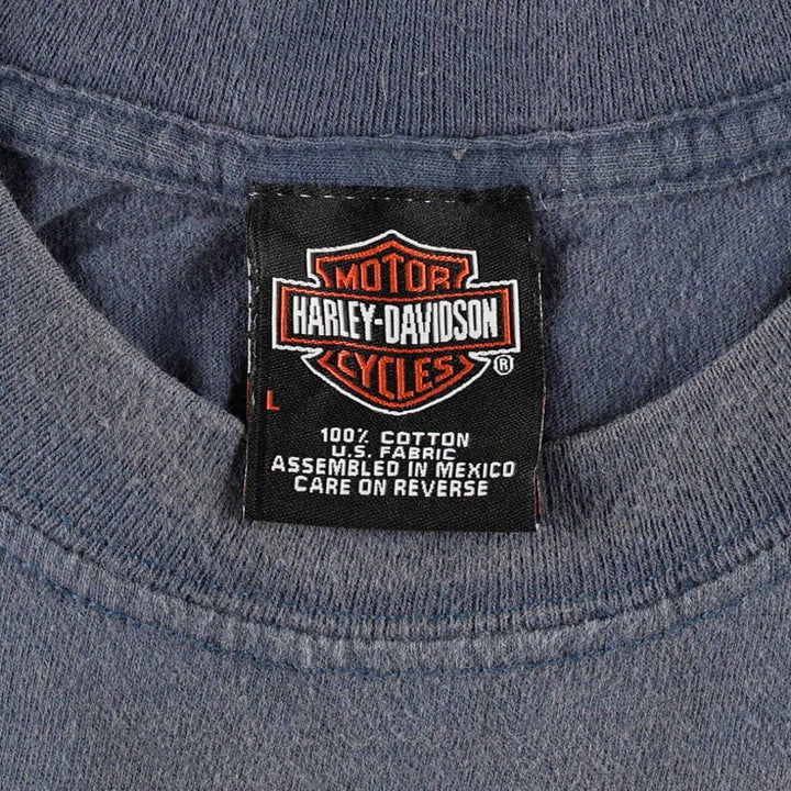 Harley-Davidson Motorcycle Bike T-shirt, Men's Medium cotton navy blue type Vintage Second Hand