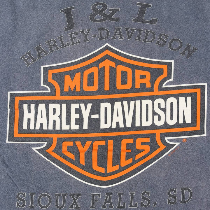 Harley-Davidson Motorcycle Bike T-shirt, Men's Medium cotton navy blue type Vintage Second Hand