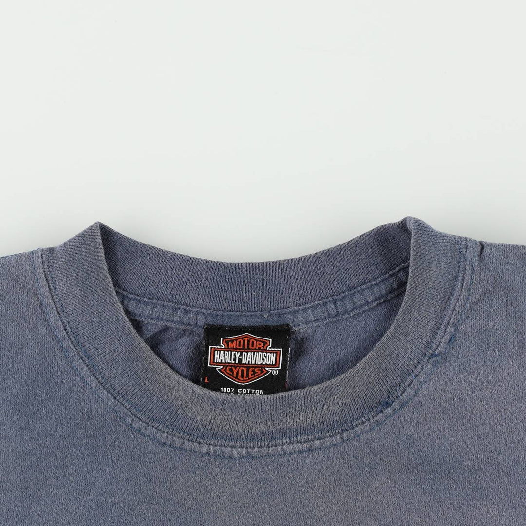 Harley-Davidson Motorcycle Bike T-shirt, Men's Medium cotton navy blue type Vintage Second Hand
