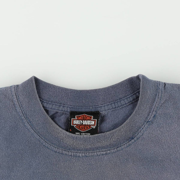 Harley-Davidson Motorcycle Bike T-shirt, Men's Medium cotton navy blue type Vintage Second Hand