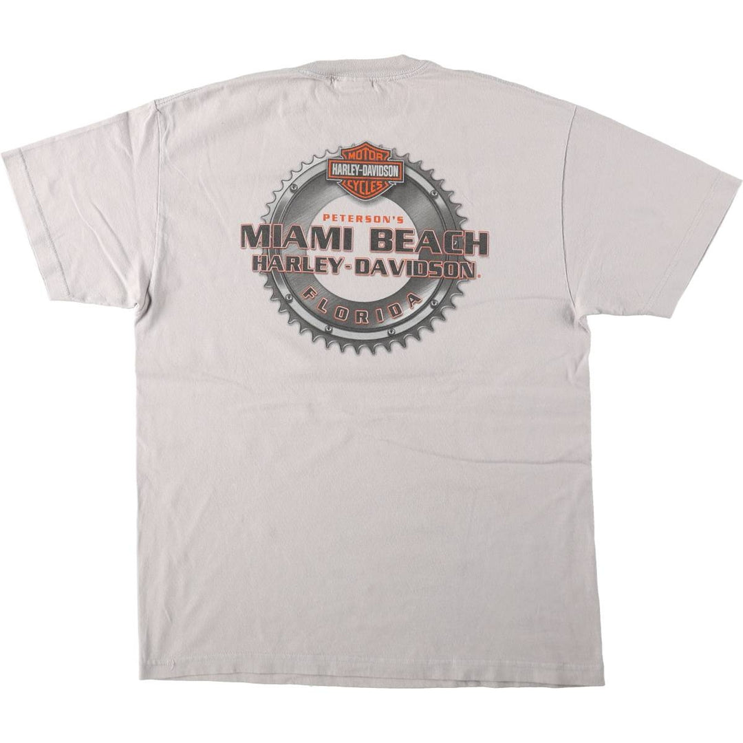 Harley-Davidson Skull Pattern Motorcycle Bike T-shirt Men's M size cotton gray type Vintage Second Hand
