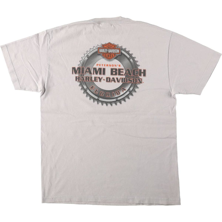 Harley-Davidson Skull Pattern Motorcycle Bike T-shirt Men's M size cotton gray type Vintage Second Hand