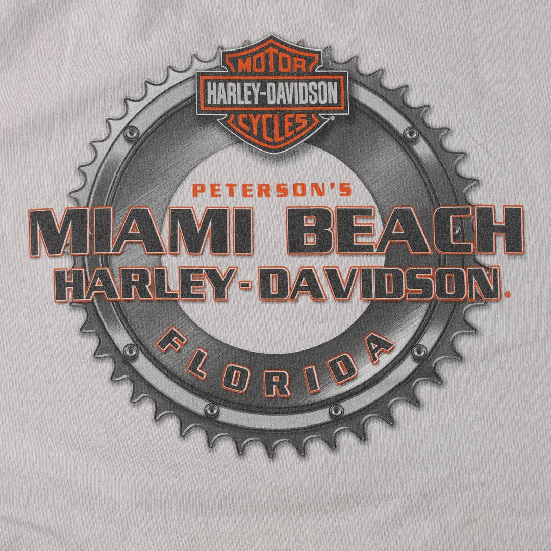 Harley-Davidson Skull Pattern Motorcycle Bike T-shirt Men's M size cotton gray type Vintage Second Hand