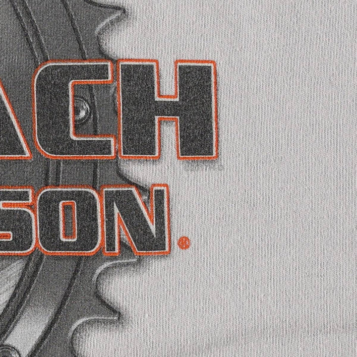Harley-Davidson Skull Pattern Motorcycle Bike T-shirt Men's M size cotton gray type Vintage Second Hand