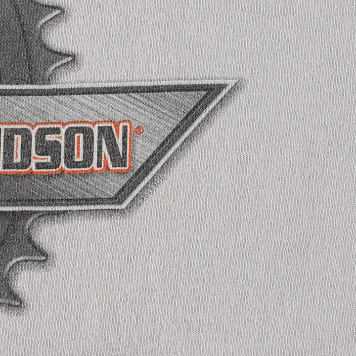 Harley-Davidson Skull Pattern Motorcycle Bike T-shirt Men's M size cotton gray type Vintage Second Hand