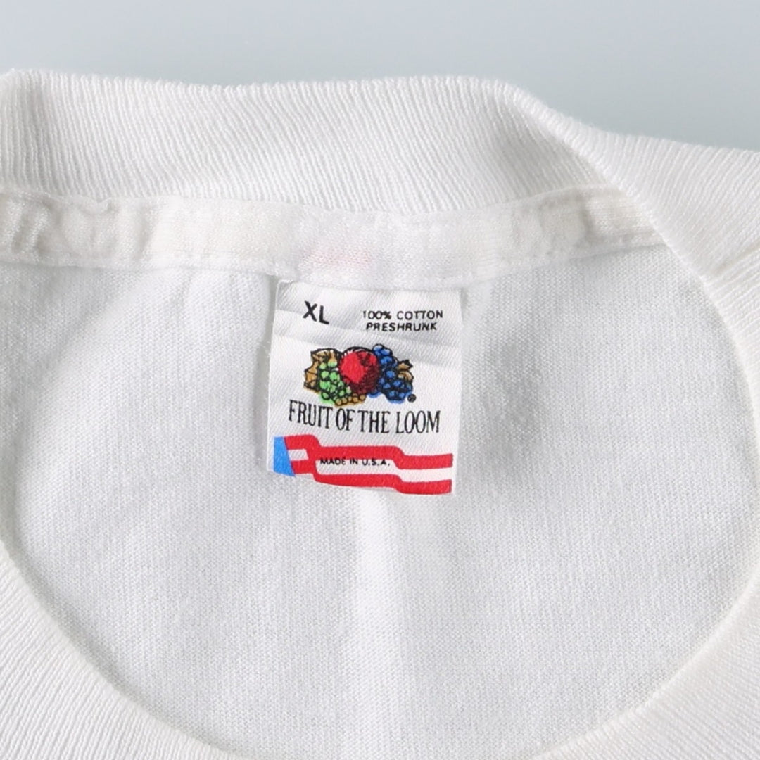 90'S Fruit of the Loom Trump Plaza was a hotel and casino advertising T-shirt, Made in USA, Men's XL equivalent. cotton white type Vintage Second Hand