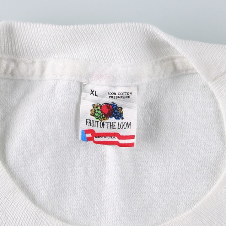 90'S Fruit of the Loom Trump Plaza was a hotel and casino advertising T-shirt, Made in USA, Men's XL equivalent. cotton white type Vintage Second Hand