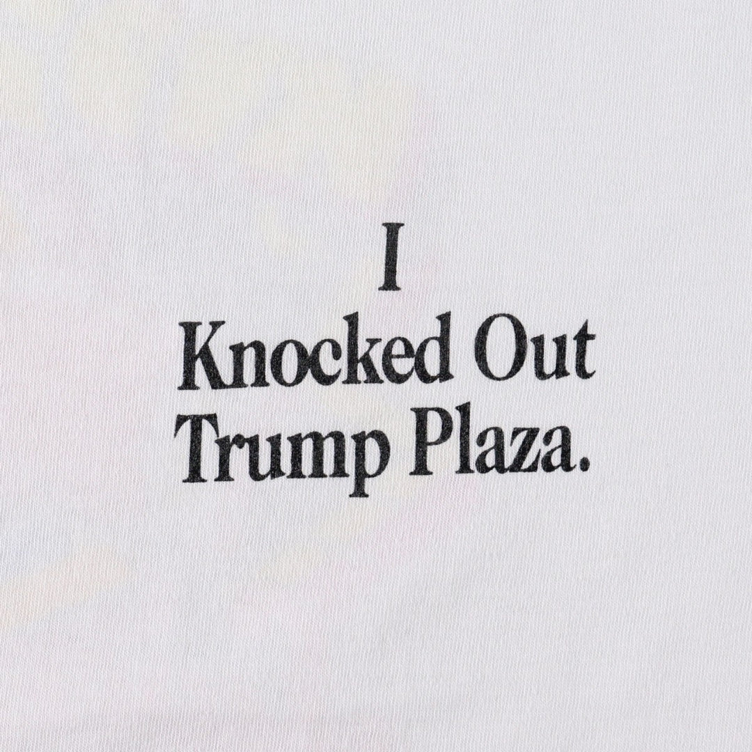 90'S Fruit of the Loom Trump Plaza was a hotel and casino advertising T-shirt, Made in USA, Men's XL equivalent. cotton white type Vintage Second Hand