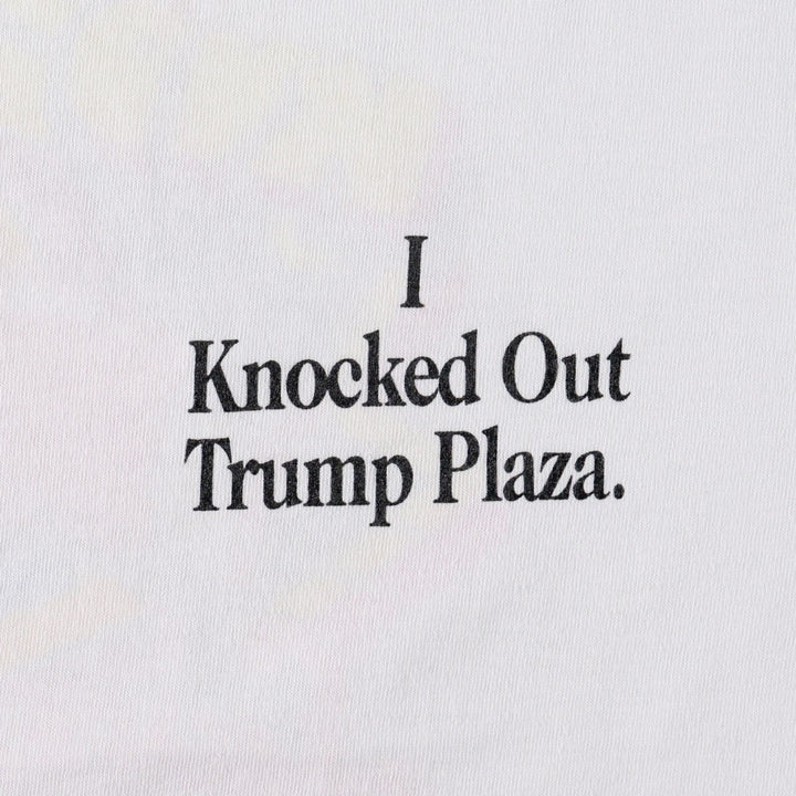 90'S Fruit of the Loom Trump Plaza was a hotel and casino advertising T-shirt, Made in USA, Men's XL equivalent. cotton white type Vintage Second Hand