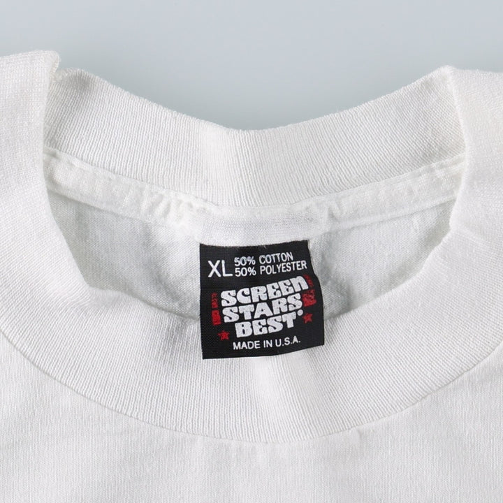 90'S Screen Stars Big Brothers and Big Sisters advertising print T-shirt, Made in USA, Men's XL equivalent. cotton white type Vintage Second Hand