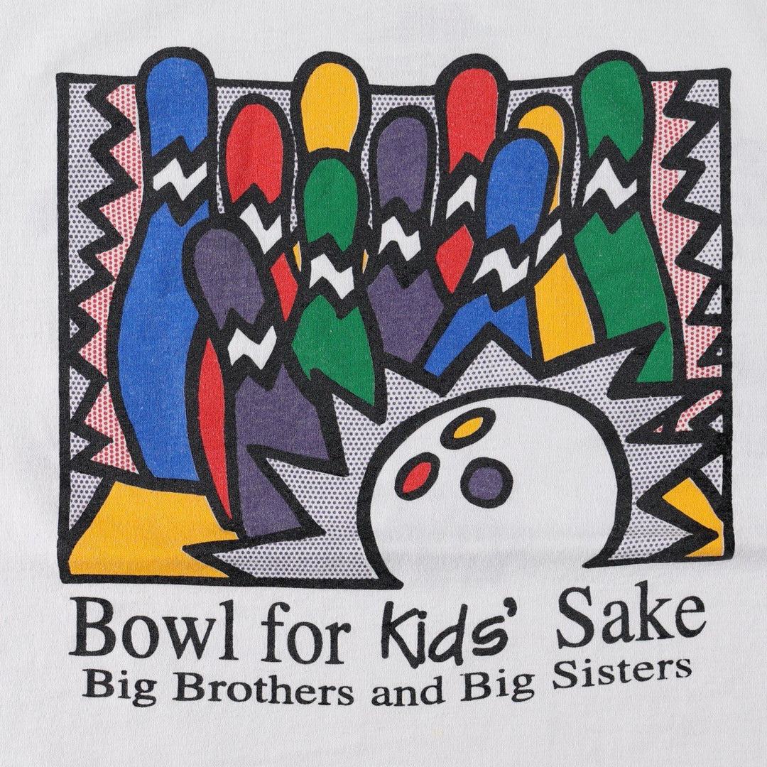 90'S Screen Stars Big Brothers and Big Sisters advertising print T-shirt, Made in USA, Men's XL equivalent. cotton white type Vintage Second Hand