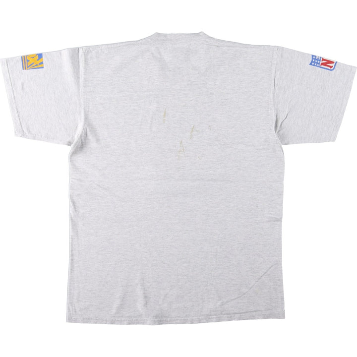Lee NFL ON FOX TV Show Print T-Shirt, Made in USA, Men's Size L (approx.) cotton gray type Vintage Second Hand