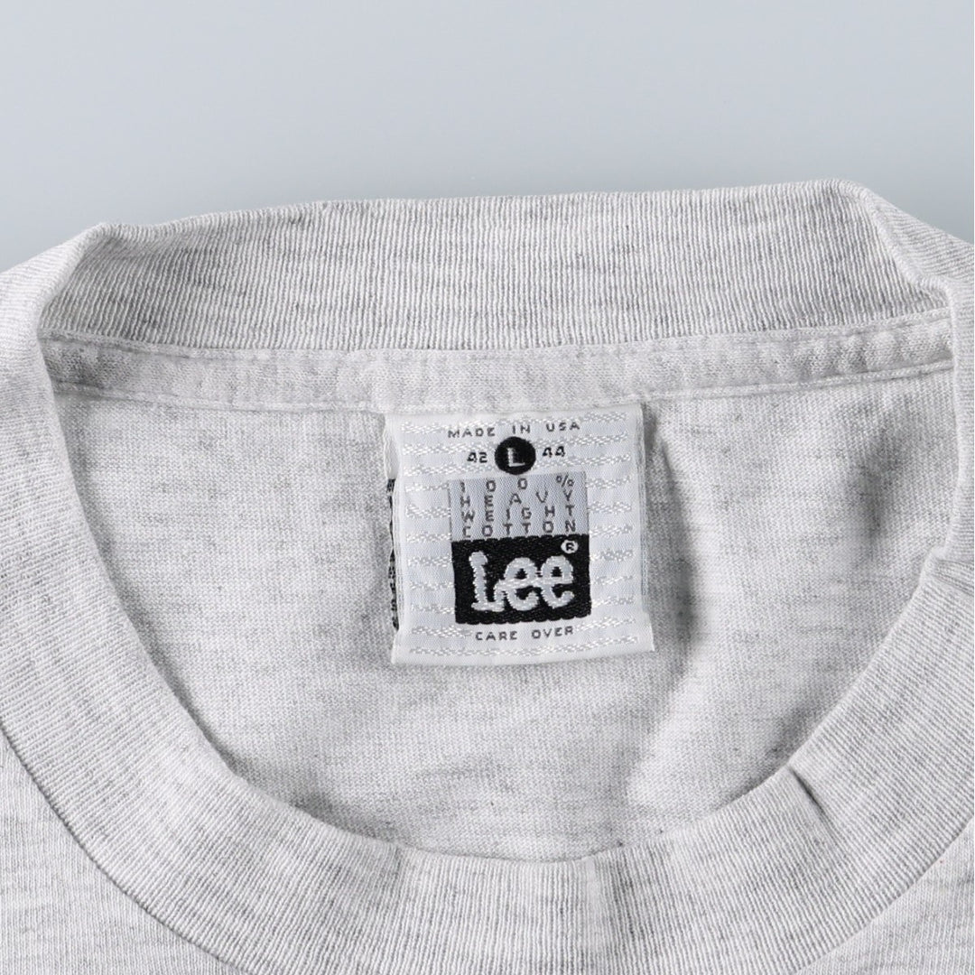 Lee NFL ON FOX TV Show Print T-Shirt, Made in USA, Men's Size L (approx.) cotton gray type Vintage Second Hand