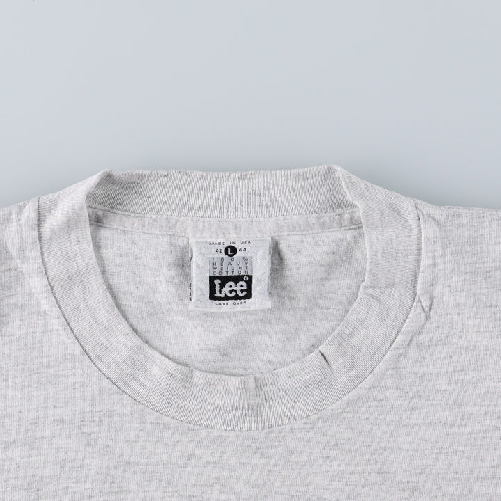 Lee NFL ON FOX TV Show Print T-Shirt, Made in USA, Men's Size L (approx.) cotton gray type Vintage Second Hand