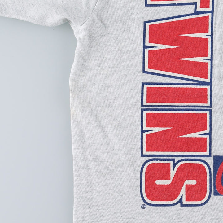 90'S Fruit of the Loom MLB Minnesota Twins Sports Print T-Shirt, Made in USA, Men's Size L (approx.), Vintage cotton gray type Vintage Second Hand