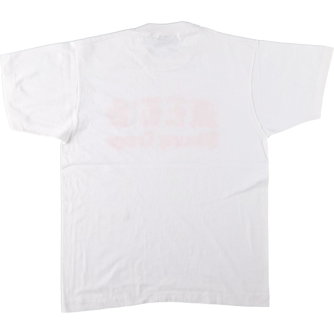 Screen Stars printed T-shirt, made in the USA, men's size L (equivalent). cotton white type Vintage Second Hand