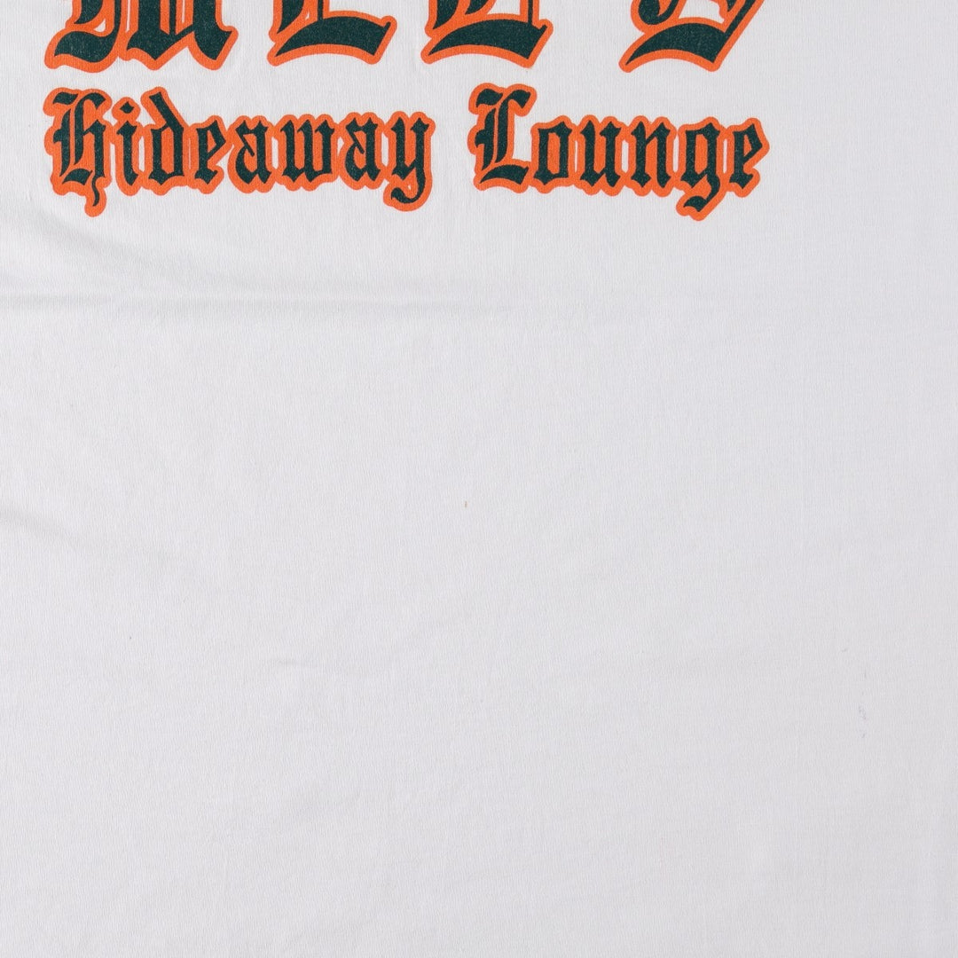 Screen Stars printed T-shirt, made in the USA, men's size L (equivalent). cotton white type Vintage Second Hand