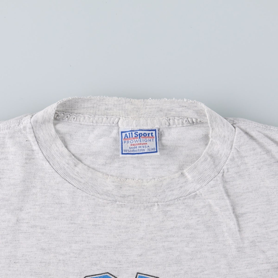 90'S ALLSPORT PROWEIGHT NFL Carolina Panthers sports print T-shirt, Made in USA, Men's XL equivalent, Vintage cotton gray type Vintage Second Hand