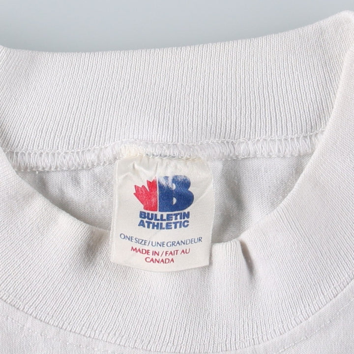 BULLETIN ATHLETIC NFL BUFFALO BILLS Logo Print T-Shirt, Made in Canada, Men's Size L (approx.) cotton white type Vintage Second Hand