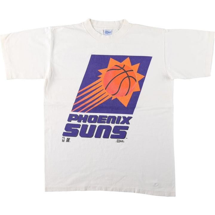 90'S SALEM NBA Phoenix Suns Sports Print T-Shirt, Made in USA, Men's Size M (Equivalent), Vintage cotton white type Vintage Second Hand